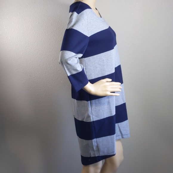 Gap Striped Shift Dress Size Small 3/4 Sleeve - Picture 5 of 8